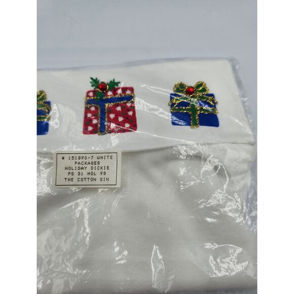 Vintage 1980s The Cotton Gin Holiday Dickie Christmas Presents NEW - Picture 4 of 5